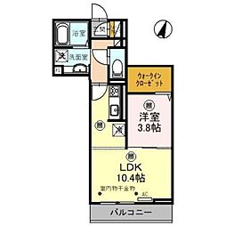インペリアルヒルズ 1LDKの間取図画像