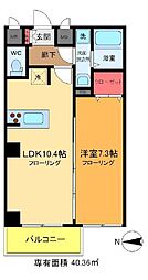 エスト四つ木 2階1LDKの間取り