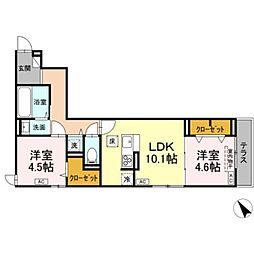 D-ROOM松木A1 1階/102