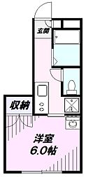 エミネント立川 1階1Kの間取り