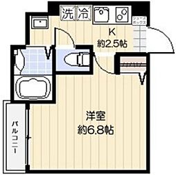 Neo vita 新小岩 3階1Kの間取り