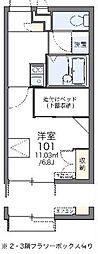 Lotus坂下 1Kの間取図画像