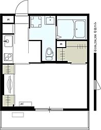 リブリ・Fortuna 2階1Kの間取り