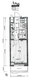ルーブル喜多見 1Kの間取図画像