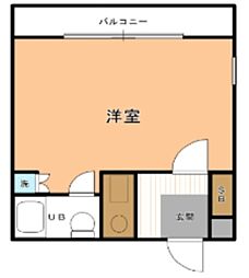野村ビルディング院内 8階1Kの間取り