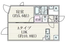 グランピア笹塚 1階1LDKの間取り