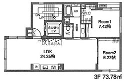 LUCENT 曙町 2LDKの間取図画像