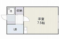 グローリー大野城 1Kの間取図画像