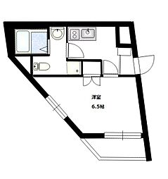 京急本線 弘明寺駅 徒歩8分の賃貸マンション 1階1Kの間取り