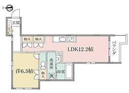 ヘーベルVillage町屋 1LDKの間取図画像