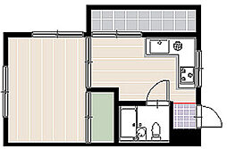 コーポ丸林 1DKの間取図画像
