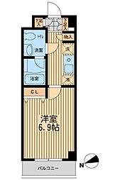 ライブコート大鳥居 1Kの間取図画像