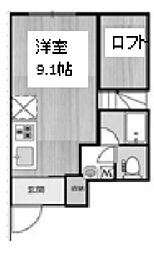 キングハウス椎名町 ワンルームの間取図画像