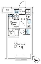 CREATIF桜新町 1Kの間取図画像