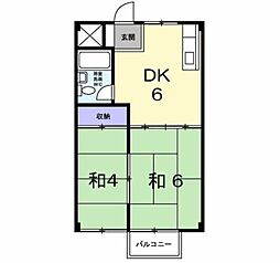 シティハイツ奈良橋 1SDKの間取図画像