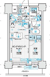 デュオステージ海老名II 1LDKの間取図画像