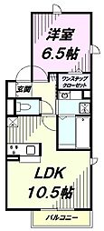 ヴェルソーマ 1LDKの間取図画像
