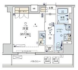 ジェノヴィア東日本橋駅前グリーンヴェール 13階1Kの間取り