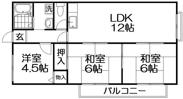 小西ハイツ ｜大阪府枚方市渚本町(賃貸アパート3LDK・2階・60.28㎡)の写真 その2