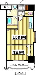 ロイヤル天神東104 1LDKの間取図画像