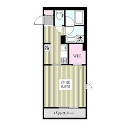 サン ラポルテ 1Kの間取図画像
