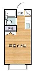 エステートフィガロ 2階1Kの間取り