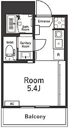 FRENCIA NOIE 八王子 8階ワンルームの間取り