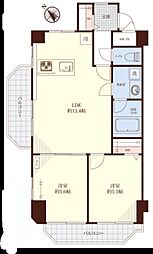 ライオンズマンション中落合 5階2LDKの間取り