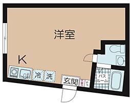 REMU千川 3階ワンルームの間取り