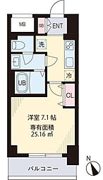 PORTO 1Kの間取図画像