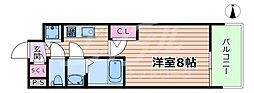 京阪本線 野江駅 徒歩5分の賃貸マンション 7階1Kの間取り