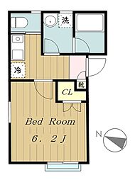 イデアルコート大塚 1階1Kの間取り