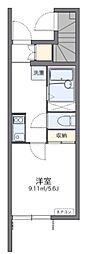 レオネクスト新宿台 1Kの間取図画像