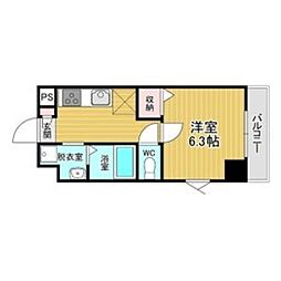 千葉・住吉 1Kの間取図画像