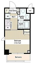 ベルヴュコート中野本町 1Kの間取図画像