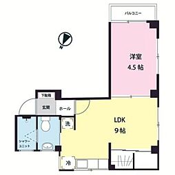 寿マンション 1LDKの間取図画像