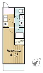 メーヴェマチダ 1Kの間取図画像