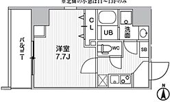 仮)Weave Base -Ueno North上野ノース 1Kの間取図画像