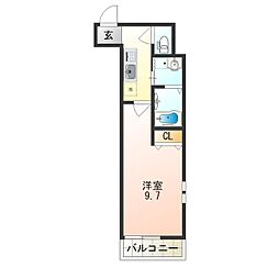 京阪本線 森小路駅 徒歩2分の賃貸アパート 1階1Kの間取り