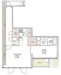 JR山手線 品川駅 徒歩4分の賃貸マンション 3階1LDKの間取り
