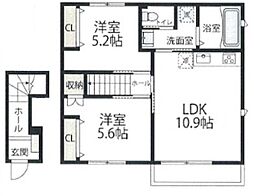 シーウィンド鵠沼 2LDKの間取図画像