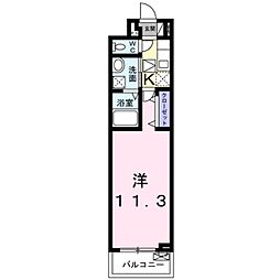 Osaka Metro谷町線 出戸駅 徒歩11分の賃貸アパート 3階1Kの間取り