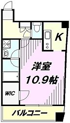 プロペ所沢ビルII 4階1Kの間取り