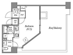 インプルーブ新川崎 1Kの間取図画像