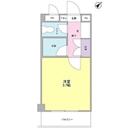 リベルテ ワンルームの間取図画像