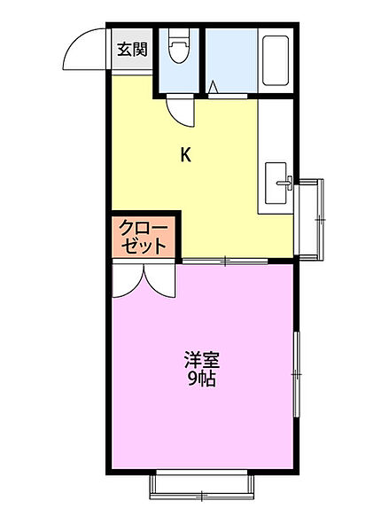 ルームイノマタ 101｜新潟県新潟市中央区東大畑通１番町(賃貸アパート1K・1階・29.74㎡)の写真 その2