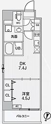 アリビス東十条 1DKの間取図画像