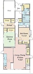 メゾン宇田川 2SLDKの間取図画像