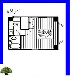 ピュア相模 1Kの間取図画像