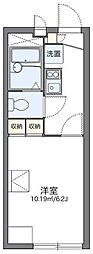 レオパレス光の杜 1Kの間取図画像